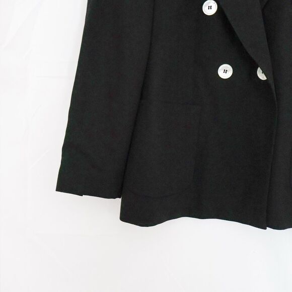 Max Mara Women's Double Breasted Blazer Italian Wool, Black - 10 - Picture 4 of 8